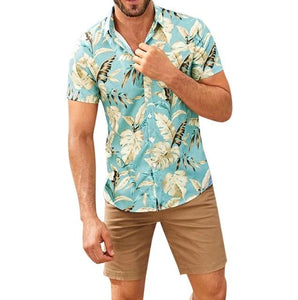 Hawaiian Beach Shirts Mens Casual Streetwear Summer Hawaii