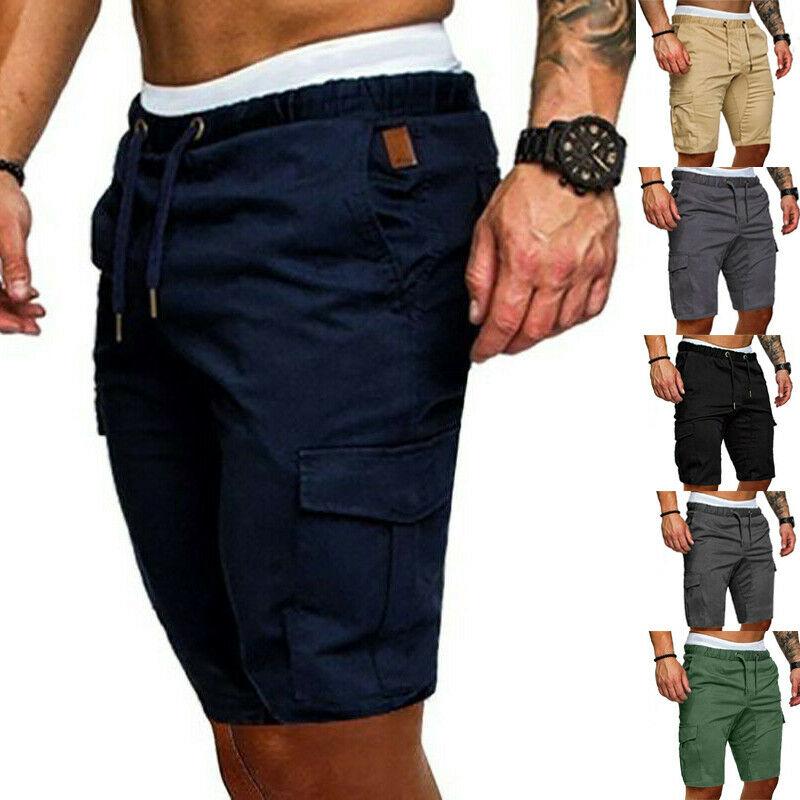 Mens Cargo Shorts Pants Casual Summer Beach Sport Gym