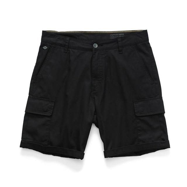 Summer New Cargo Shorts Men Fashion Enzyme Washed Casual Multi-Pockets