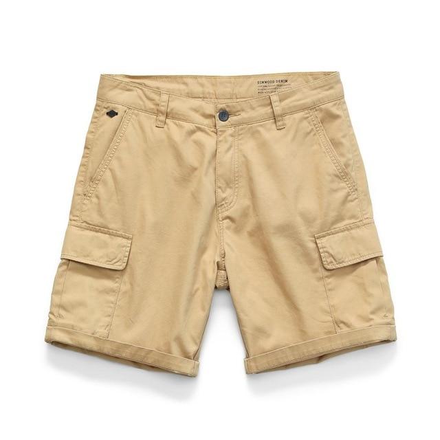 Summer New Cargo Shorts Men Fashion Enzyme Washed Casual Multi-Pockets