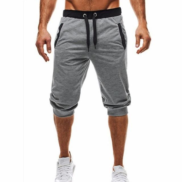 Shorts Men Leisure Knee Length Shorts Color Patchwork