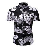 Men Short Sleeve Hawaiian Shirt Camisa Masculina Fashion Floral Mens Shirts