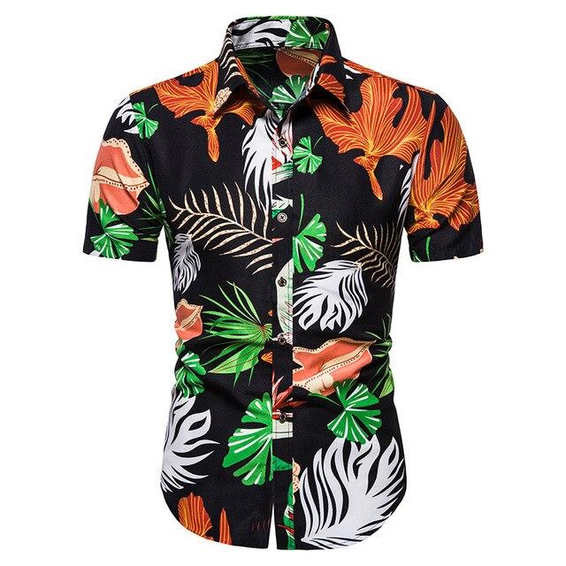 Hawaii Beach Short Sleeve Printed Shirt Summer Travel