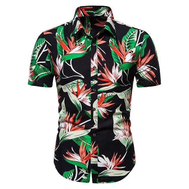 Hawaii Beach Short Sleeve Printed Shirt Summer Travel